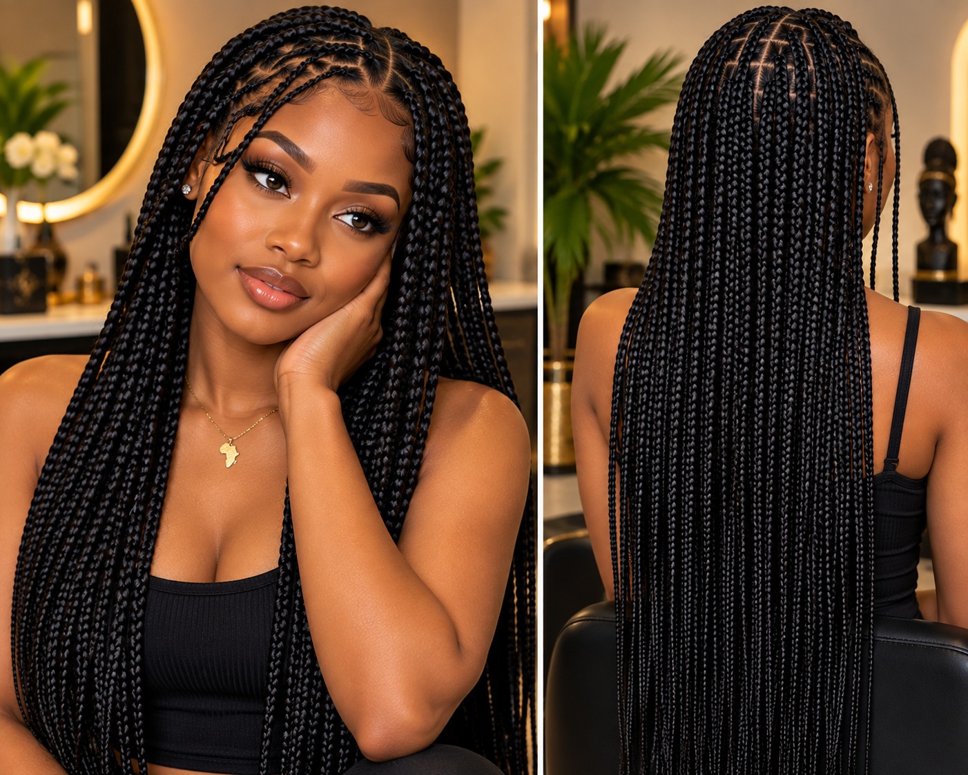 Cheveux longs naturels
